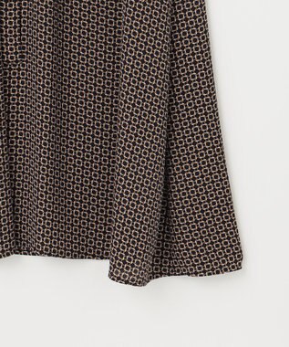 23区 【洗える】スクエアチェーンプリント ワンピース キャメル系