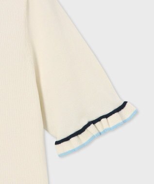 Paul Smith 【洗える】フレアスリーブ 半袖ニット オフホワイト