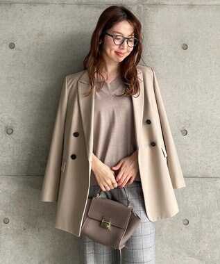 UNFILO L ダブルブレスト ジャケット ベージュ