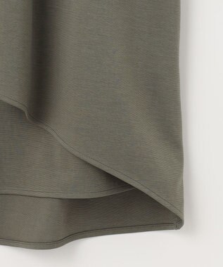 自由区 【洗える・XSサイズあり】ハイツイストポンチフロントタック カットソー カーキ系