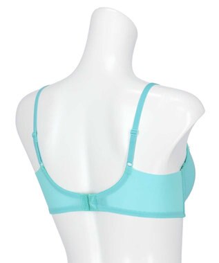 AMPHI 【NAILS INCコラボ】 ノンワイヤーブラ 谷間をメイク 脇高設計 背中をスムージング Aカップあり 【BRAGENIC ブラジェニック スムージングタイプ】 ブラジャー ブラ ワイヤレス BMI245 アンフィ／ワコール ターコイズ