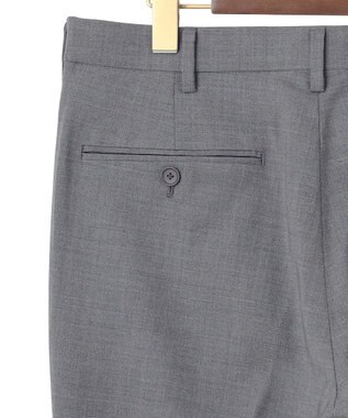 J.PRESS MEN 【Peppin Merino Comfort】【ウォッシャブル可 / 折り目加工】プレーンウィーヴ スラックス / ノータック ライトグレー系