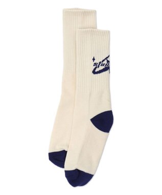 WEGO バックデザイン底パイルクルーソックス 柄1