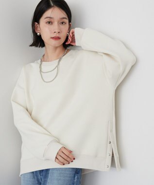 AMERICAN HOLIC サイドドットボタンポンチプルオーバー Ivory