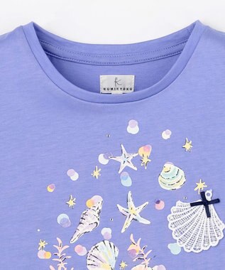 組曲 KIDS 【110-140㎝】 シーグロウフリルTシャツ アビスブルー