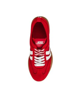 STEVE MADDEN BISCOTTI レトロコートニットスニーカー レッドホワイト
