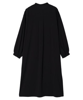 CRAFT STANDARD BOUTIQUE レーヨンデシンバンドカラーワンピース Black