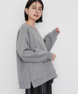 AMERICAN HOLIC サイドドットボタンポンチプルオーバー Light Gray Mixture