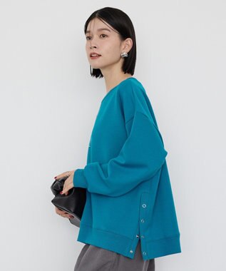 AMERICAN HOLIC サイドドットボタンポンチプルオーバー Turquoise Blue