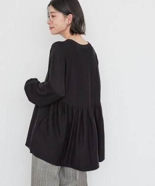 AMERICAN HOLIC ティアードギャザーニットプルオーバー Black