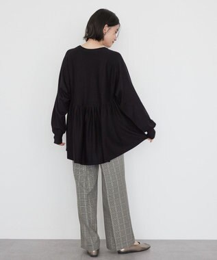 AMERICAN HOLIC ティアードギャザーニットプルオーバー Black