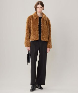 ICB フェイクボア ブルゾン キャメル系