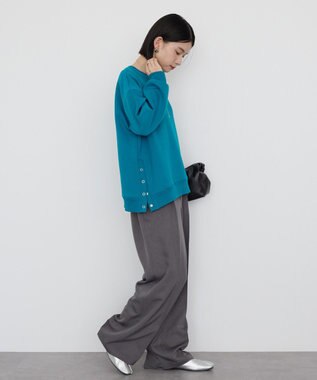 AMERICAN HOLIC サイドドットボタンポンチプルオーバー Turquoise Blue