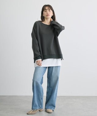 AMERICAN HOLIC サイドドットボタンポンチプルオーバー Charcoal Gray
