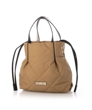 LA BAGAGERIE ドローストリング×キルト2WAYトート SSサイズ ベージュ