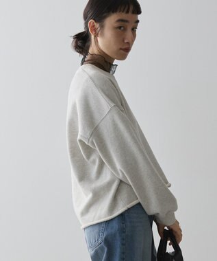 AMERICAN HOLIC ラメ裏毛ショートスウェット Oatmeal