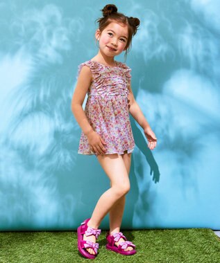ANY KIDS 花柄 チュニック 水着 ピンク系花柄