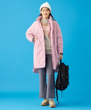 SHARE PARK LADIES 【UNISEX】蓄熱中綿モンスターロングコート（S・Mサイズ） スモークピンク