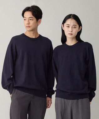 UNFILO MENS 【OCEANS YouTube 掲載/男女兼用】スムースシルキーニット ネイビー