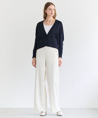 BEIGE， LAZUL / マリンボタンワイドパンツ Ecru