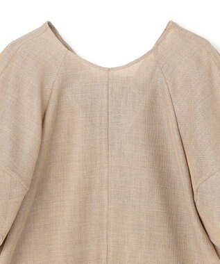 BEIGE， LIATRIS / バックリボン ハーフスリーブブラウス Flax
