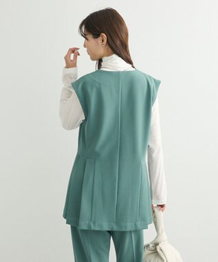 Green Parks ・Ｐｅｔｉｔ　Ｆｌｅｕｒ　サイドプリーツベスト Green