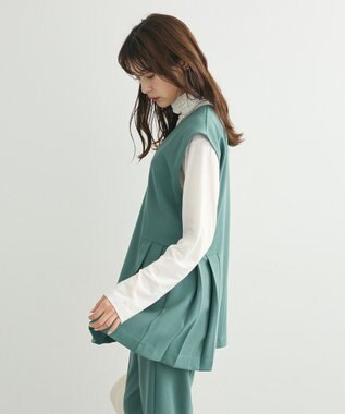 Green Parks ・Ｐｅｔｉｔ　Ｆｌｅｕｒ　サイドプリーツベスト Green