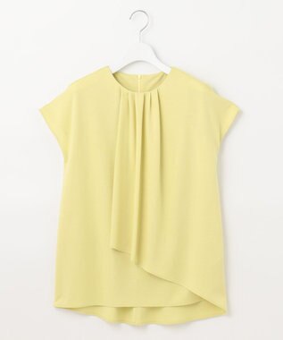 自由区 【洗える・XSサイズあり】ハイツイストポンチフロントタック カットソー イエロー系