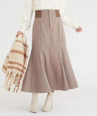 Feroux 【古畑星夏さん着用・洗える】サイドリブマーメイド スカート ベージュ系