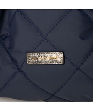 LA BAGAGERIE ドローストリング×キルト2WAYトート SSサイズ ネイビー