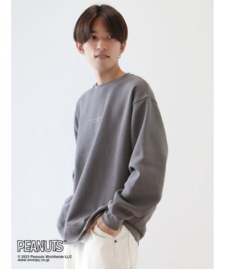 CRAFT STANDARD BOUTIQUE ＰＥＡＮＵＴＳ裏起毛スウェットクルー Charcoal Gray