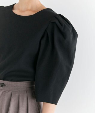 #Newans 【セレモニーにも】パフスリーブニット ブラック