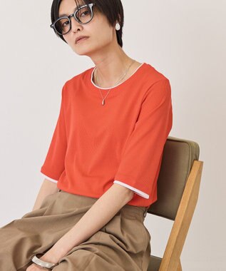 AMERICAN HOLIC シアーリブ配色プルオーバー