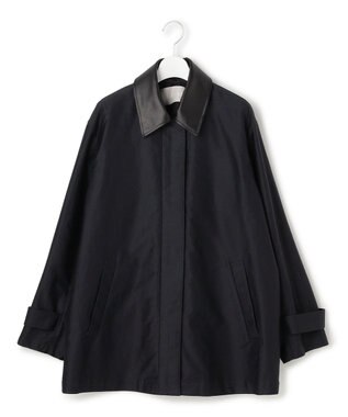 ICB L 【配色襟取り外し可能】ライトモールスキン キルトライナー付きバーンジャケット ネイビー