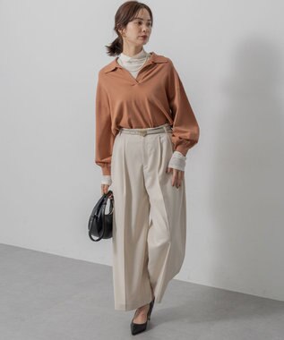 組曲 ハートバックルリバーシブルベルト ベージュ系