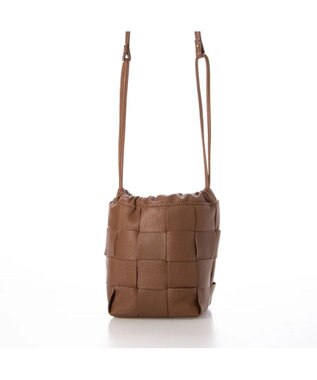 UNBILLION perche サスティナブルメッシュドロストショルダーバッグS ブラウン