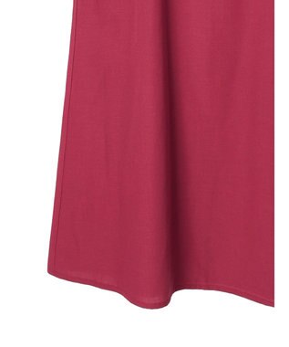 Green Parks 綿麻混ノースリーブワンピース Deep Red