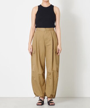 NAVE 【ReNave・セットアップ可/洗える】コットンリネンカルゼ  カーゴパンツ ベージュ系
