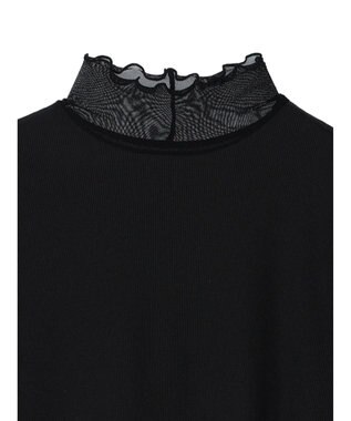 Green Parks ・ｎｏｖｅｍ９　リブ×シアーハイネック Black