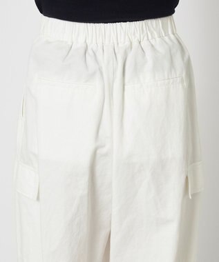 NAVE 【ReNave・セットアップ可/洗える】コットンリネンカルゼ  カーゴパンツ ホワイト系