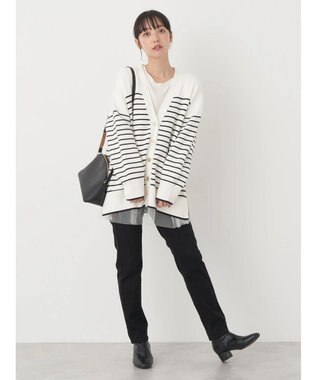 earth music&ecology やわらかタッチＶネックカーディガン Border
