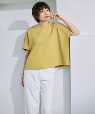 ICB 【接触冷感・UVカット・透け防止・吸水速乾・洗える】 シェルタリングドライオックス ワイドパンツ オフホワイト系