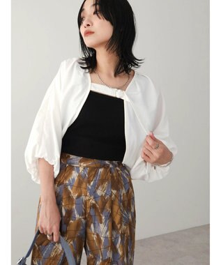 Green Parks ・ＥＬＥＮＣＡＲＥ　ＤＵＥ　バルーンスリーブボレロ Off White