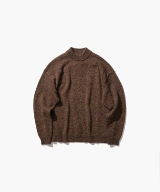 ATON BABY WOOL MOULINE | モックネックセーター - UNISEX BROWN