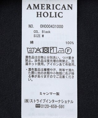 AMERICAN HOLIC 【接触冷感】スムースルーズクルーネックＴシャツ Black