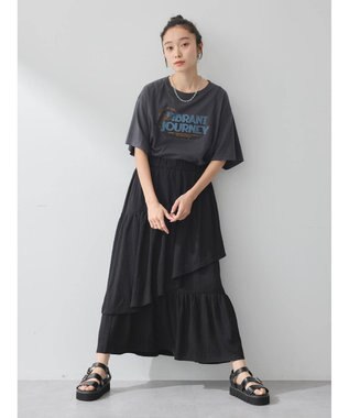 earth music&ecology ウ゛ィンテージライクツアーＴｅｅ Charcoal Gray