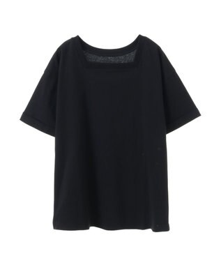 CRAFT STANDARD BOUTIQUE 接触冷感/抗菌防臭/ 前後2WAY半袖スクエアネックTee Black