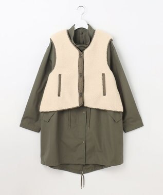 23区 S 【SLOW/一部店舗限定】マルチウェイ モッズコート カーキ系