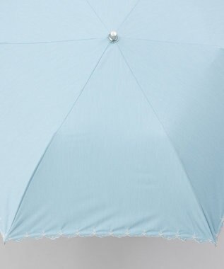 AURORA 【 BLAO（ブラオ）】サマーシールド ボーラー刺しゅう晴雨兼用傘(折りたたみ傘) ターコイズ