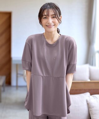 【洗える・接触冷感・紫外線ケア・サラごこち】ラウンドヘムチュニック